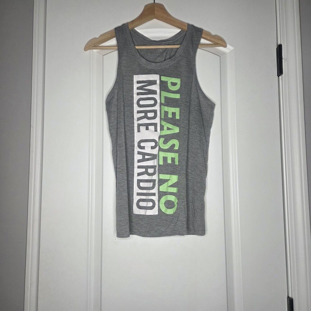 City Streets Activewear Tank 'Please No More Cardio' Size Small